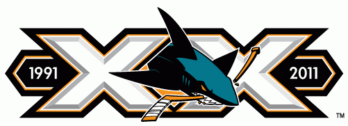 San Jose Sharks 2011 Anniversary Logo fabric transfer